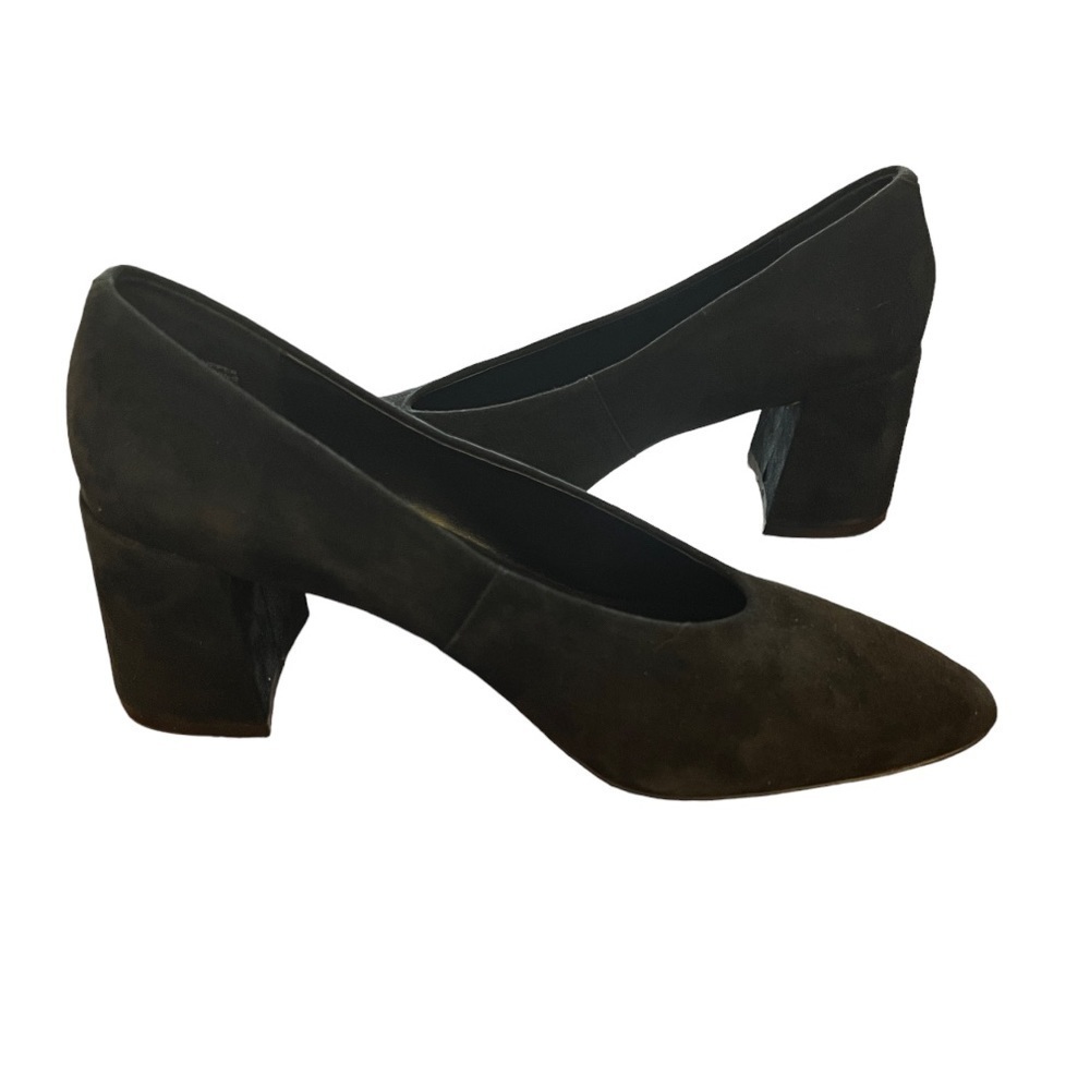 Anthropologie M4D3 Helen Black Suede Pumps Size 10